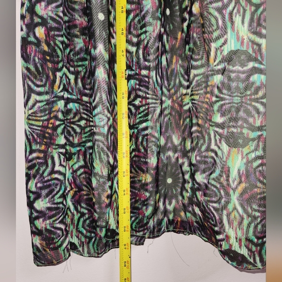 Bethany Abstract Print Sleeveless A-line Dress, Sage Green, size M - Picture 3 of 10